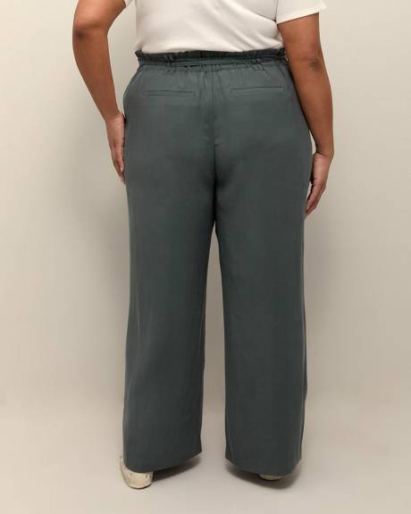 Fashion Wide-Leg Paperbag Pant