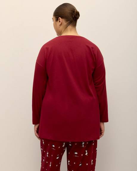 T-shirt de pyjama à manches longues de Snoopy - ti Voglio