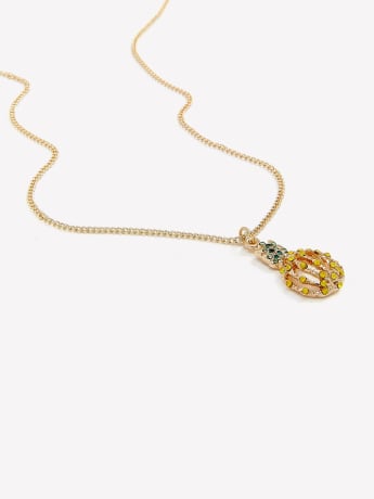 Chain Necklace with Pineapple Pendant