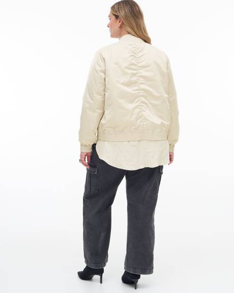 Responsible, Bomber Jacket with Zipper Closure - Addition Elle