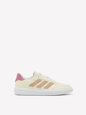 Regular Width, Faux Leather Courtblock Sneakers with Satin - adidas