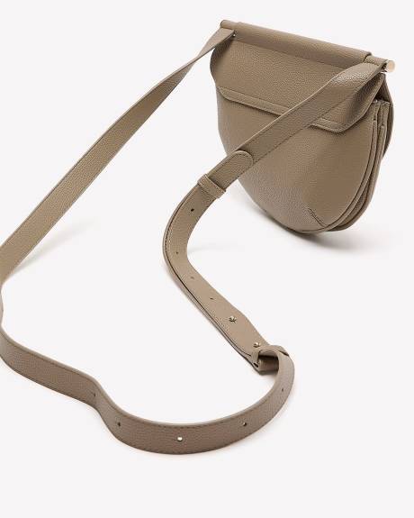 Pebble Uneven Crossbody Flap Bag - Addition Elle