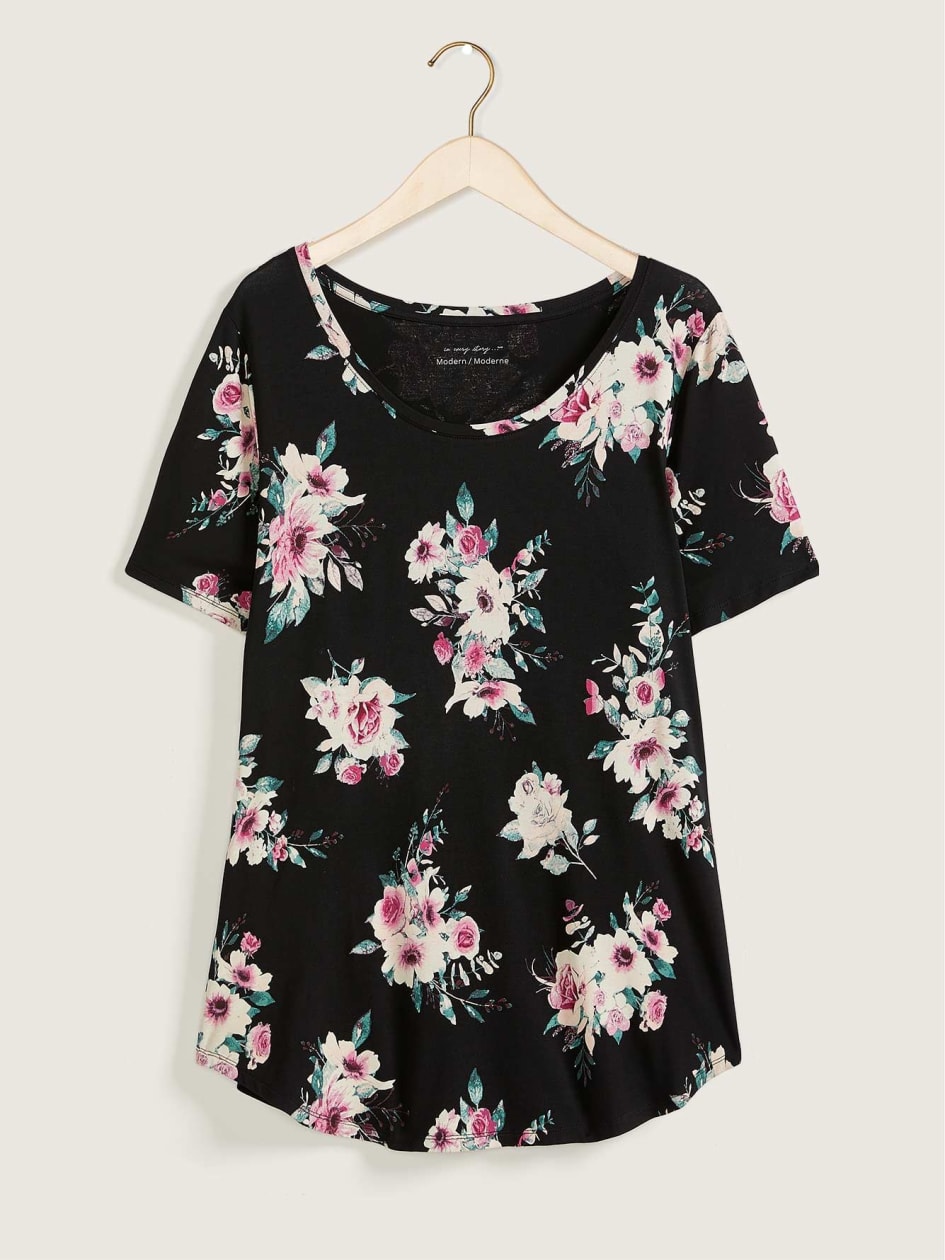 T-shirt imprimé coupe moderne à encolure en U - In Every Story