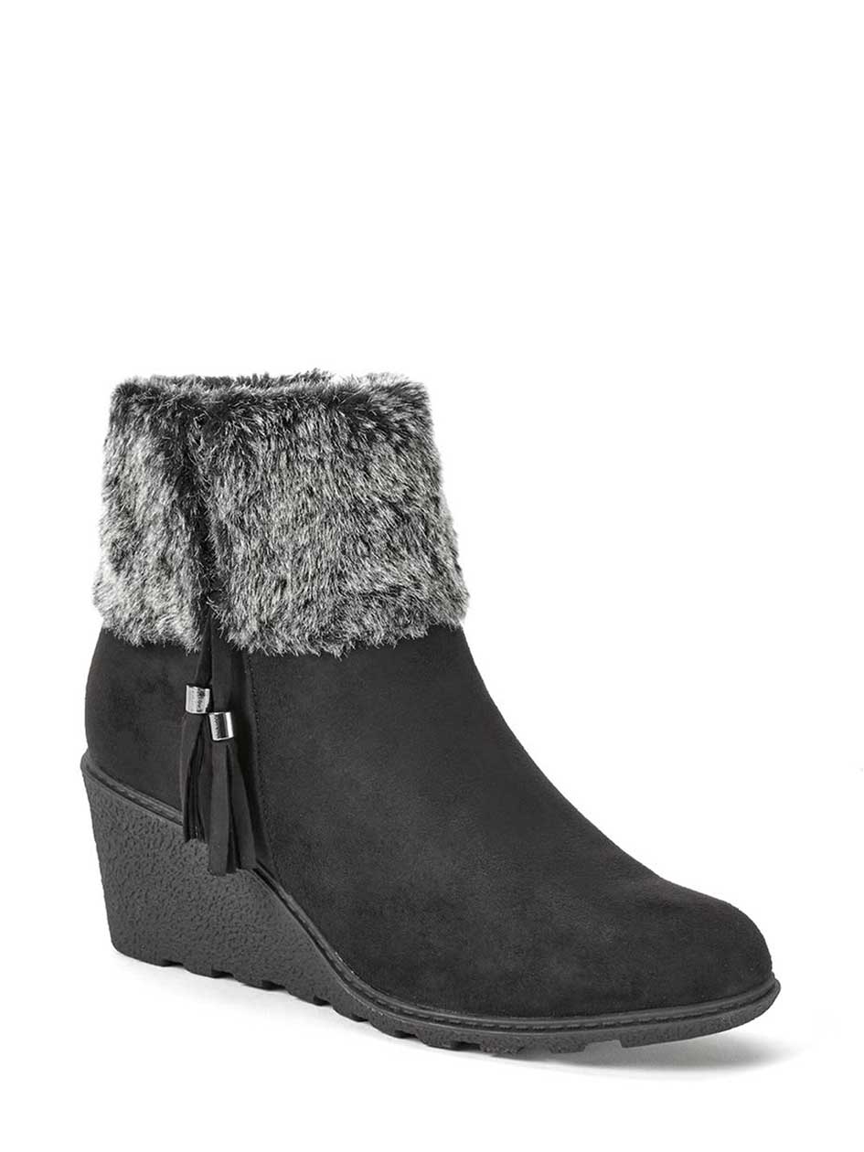 wide width wedge booties