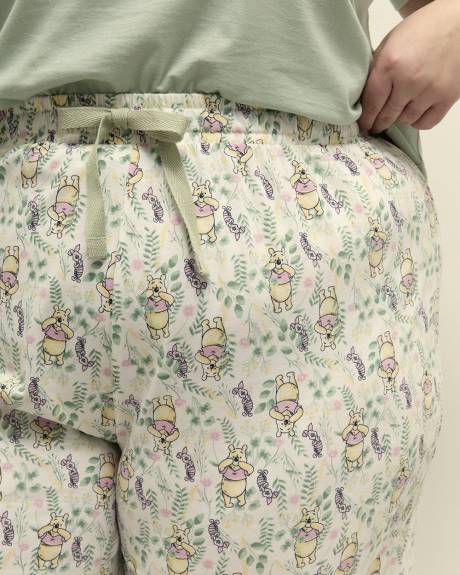Pantalon capri de pyjama fleuri de Winnie l'Ourson - ti Voglio