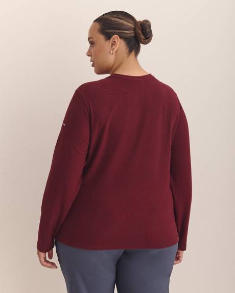 Brea Falls Grid Long-Sleeve Crew Top - Columbia