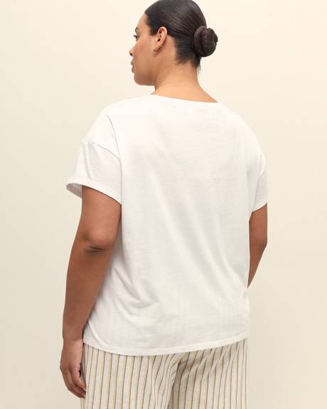 White Garfield Short-Sleeve Pyjama T-Shirt - ti Voglio