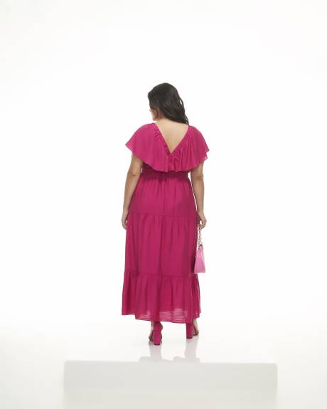 Robe longue étagée à taille empire - Addition Elle