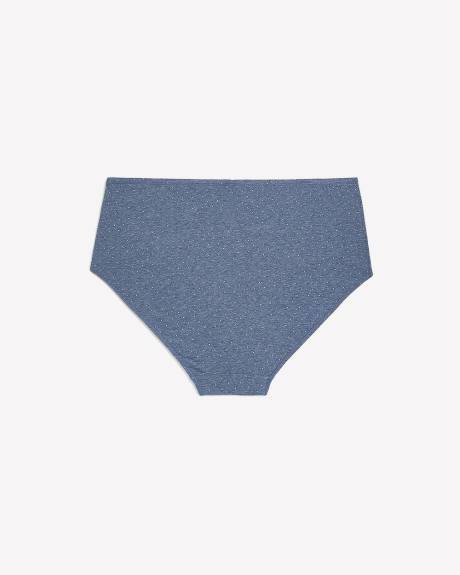 Dotted Heather Blue Cotton Full Brief - ti Voglio
