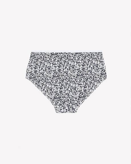 Ditsy Floral Full Brief with Shiny Elastic - ti Voglio
