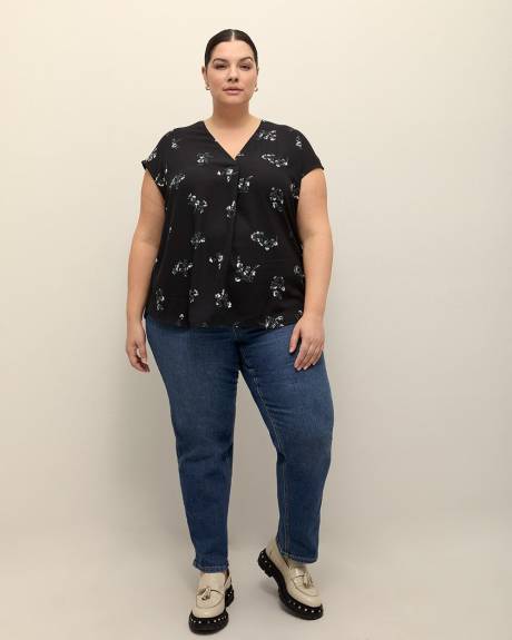 Responsible, Cap-Sleeve V-Neck Blouse