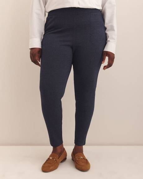 Heather Blue Ponte de Roma Legging with Pockets