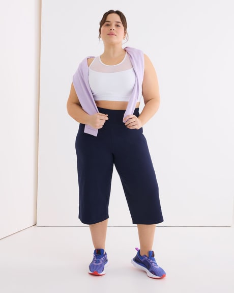 Buy Fitkin Plus Size Active Track Gym Bootcut Flare Purple Pants Online