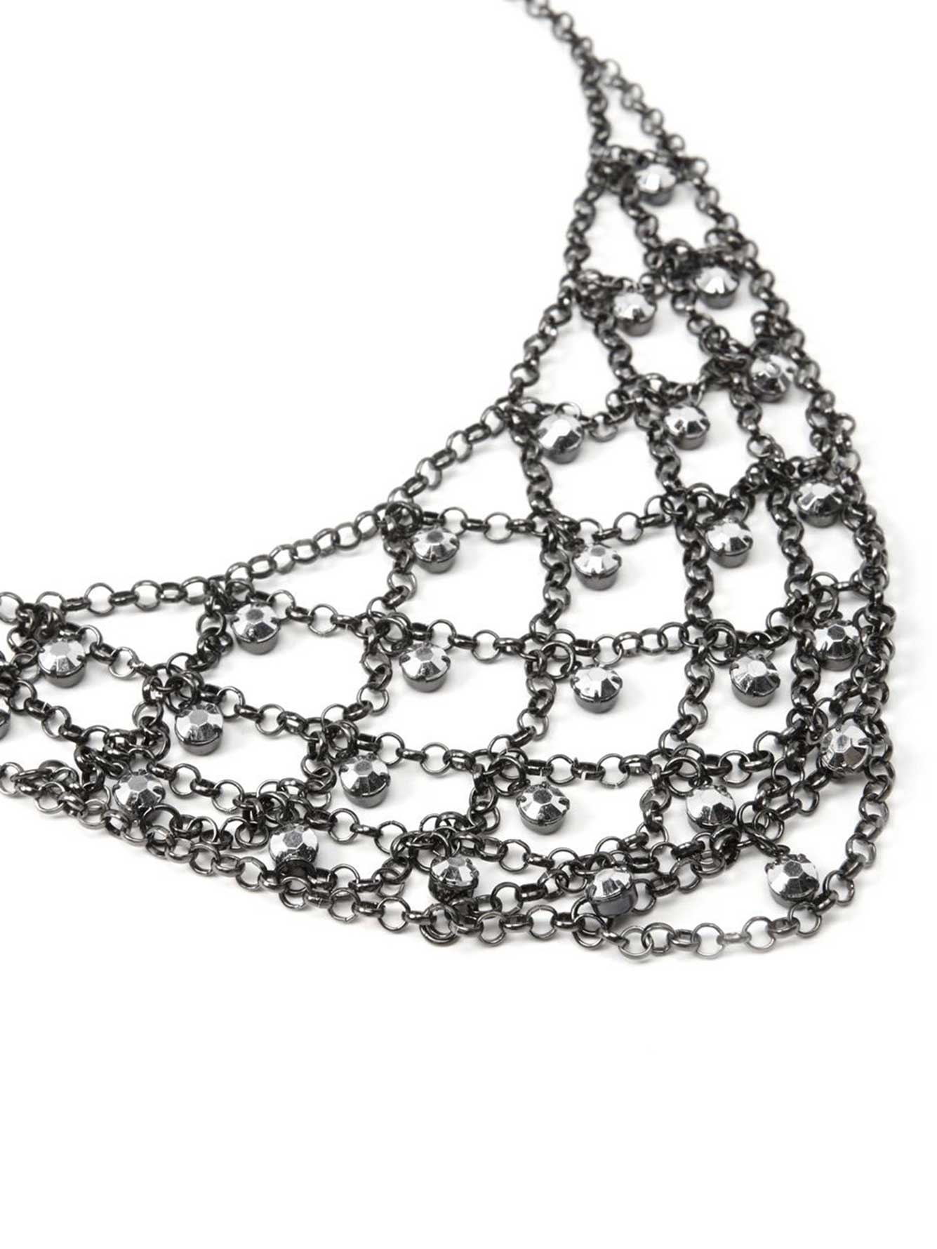 multi chain necklace with rhinestones penningtons multi chain necklace with rhinestones penningtons