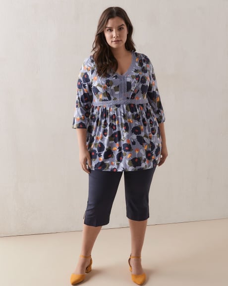 Printed Babydoll Tunic Top - In Every Story