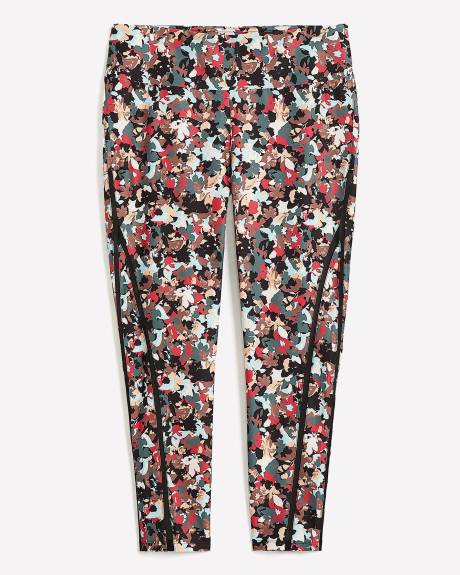Printed Legging with Mesh Insert - Active Zone