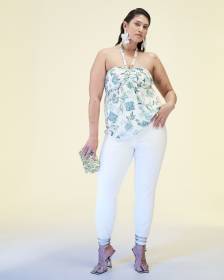 Responsible, White Curvy-Fit Jeggings - Addition Elle