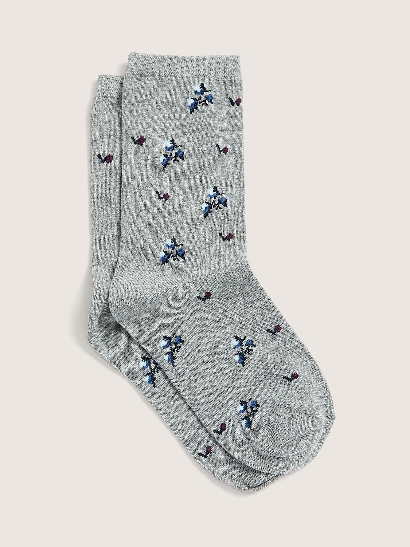 Crew Socks with Floral Print