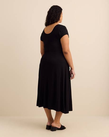 Responsible, Scoopneck Maxi Dress With Smocking at Waist