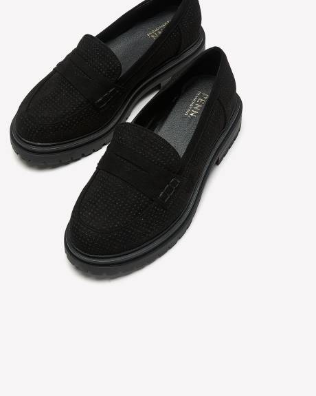 Extra Wide Width, Loafer with Perforated Material