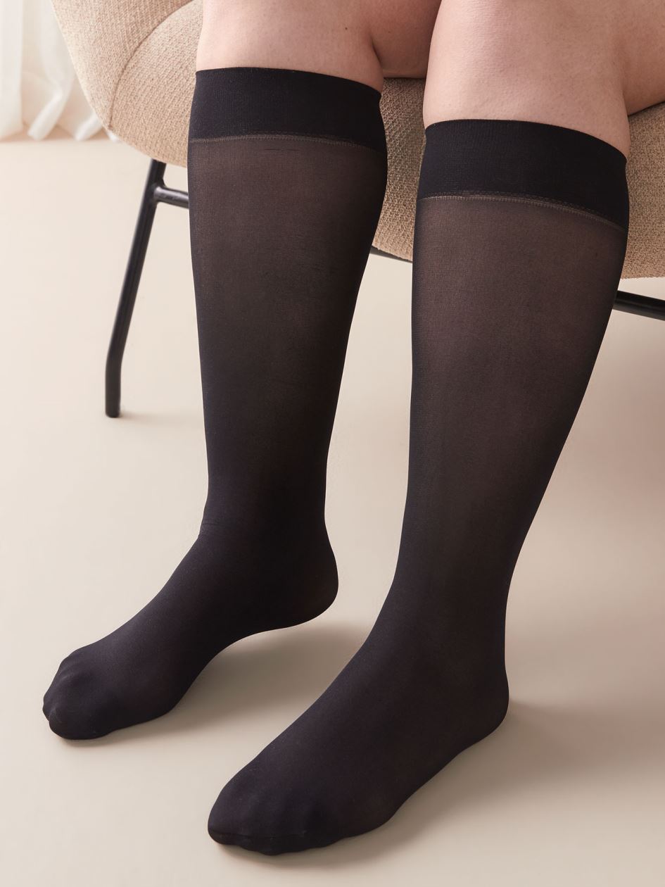 Solid Trouser Socks, 3-Pack - Addition Elle | Penningtons