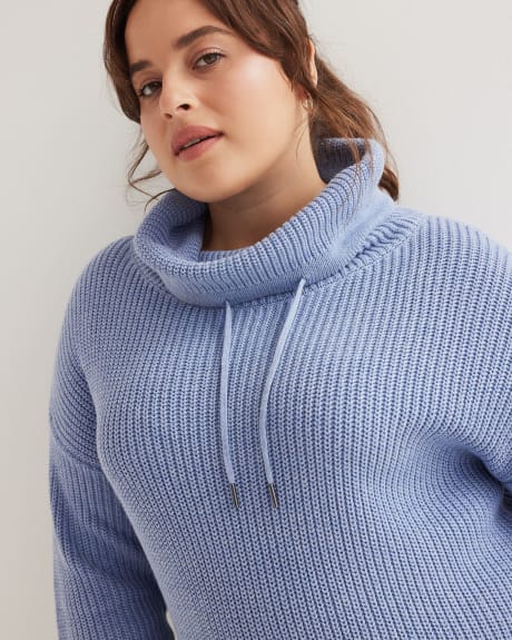 Folded Cowl Neck Sweater - Active Zone
