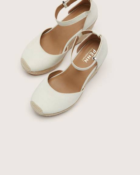 Extra Wide Width, Wedge Heel Sandal with Ankle Strap