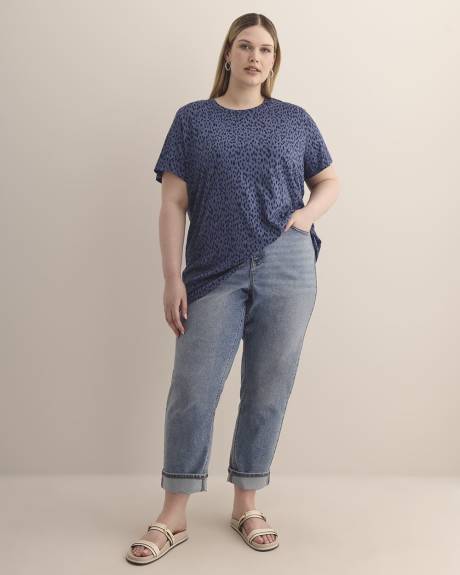 Boyfriend-Fit Short-Sleeve Crewneck T-Shirt - PENN. Essentials