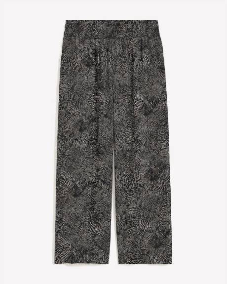 Palazzo-Leg Pant with Elastic Waistband
