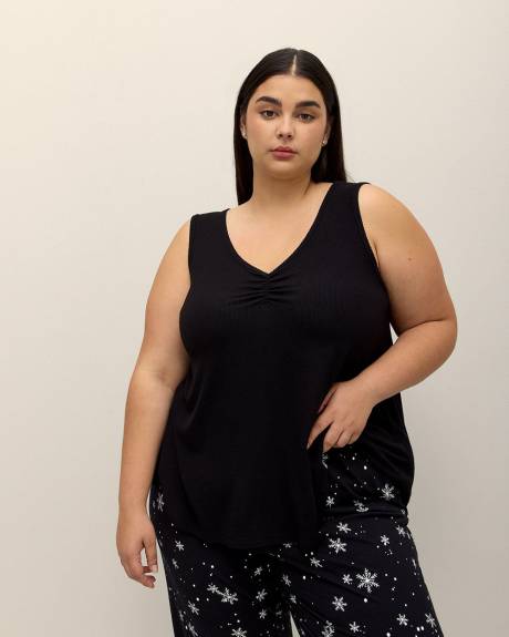 Camisole de pyjama évasée en tricot côtelé - ti Voglio
