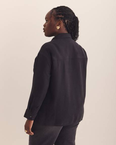 Chemisier utilitaire avec poches &agrave; pli creux - Addition Elle