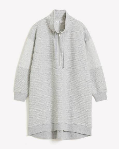 Robe côtelée à col montant zippé - Active Zone
