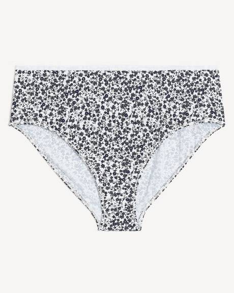 Floral Microfibre High-Cut Brief - ti Voglio