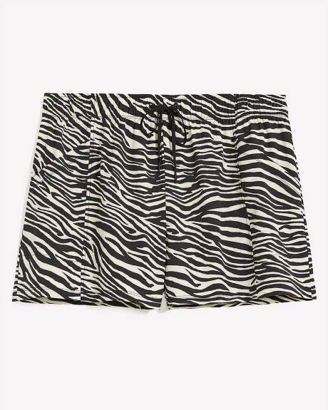 Responsible, Zebra-Print Pull-On Bermuda Short - Active Zone