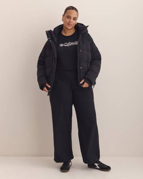 Black Amaze Puff Hooded Jacket - Columbia