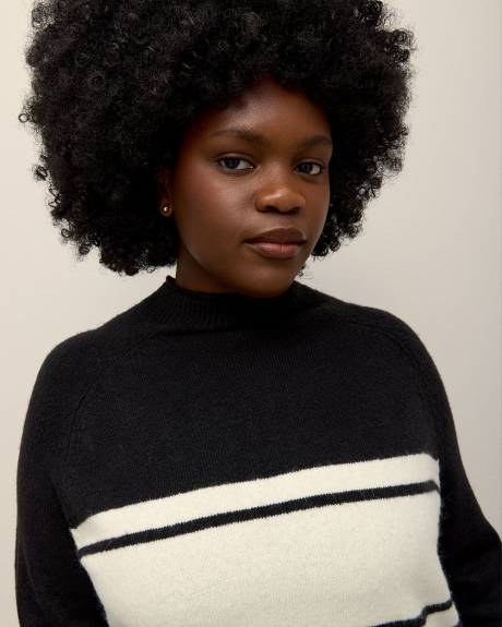 Funnel Neck Raglan Sweater