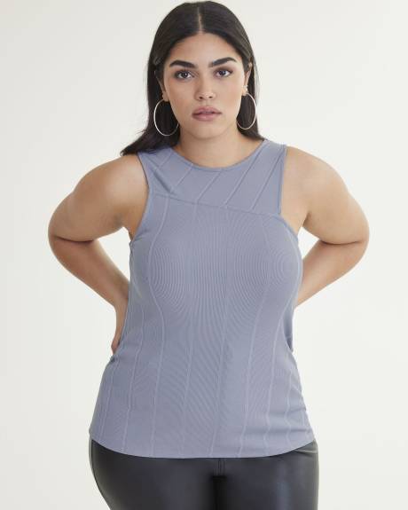 Sleeveless Asymmetrical Short Top - Addition Elle