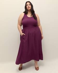 Responsible, Sleeveless Flared Maxi Dress