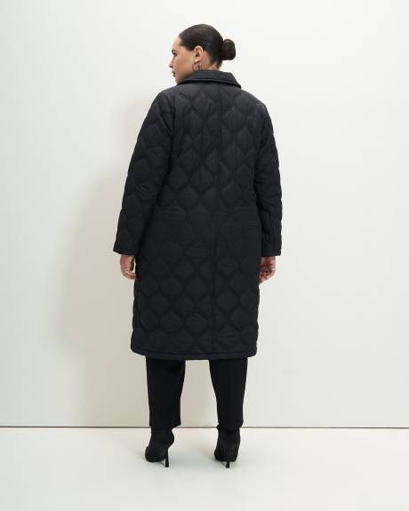 Responsible, Long Black Quilted Jacket - Addition Elle