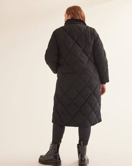 Responsible, Long Black Puffer Winter Coat