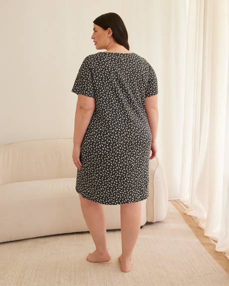 Chemise de nuit courte avec imprimé floral - ti Voglio