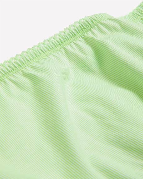 Culotte échancrée imprimée en coton avec élastique picot à la taille - ti Voglio