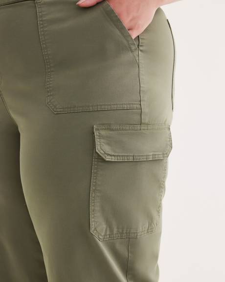 Cotton Wide-Leg Cargo Pant