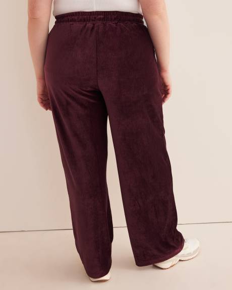 Ribbed Velvet Wide-Leg Pant - Active Zone