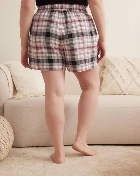 Plaid Woven Boxer with Front Tie - ti Voglio