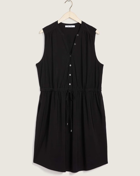 Solid Sleeveless Fit And Flare Jersey Dress - In Every Story