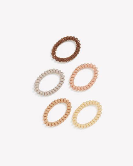 Hair Coil Elastics, Set of 5