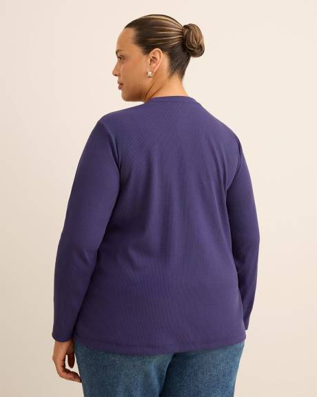 T-shirt côtelé, coupe boyfriend - Essentiels PENN.