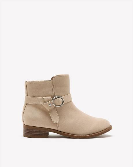 Extra Wide Width, Microsuede Bootie with Foldover Buckle