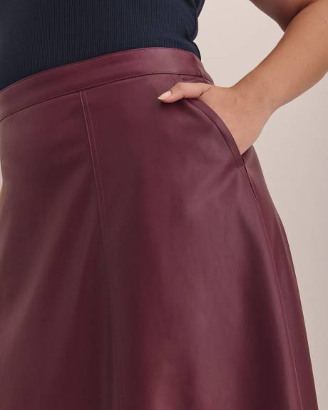 A-Line Faux-Leather Maxi Skirt